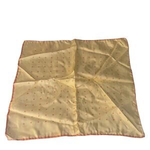 Vintage Bonwit Teller Made In Italy scarf Hand Roll - Yellow - Excellent